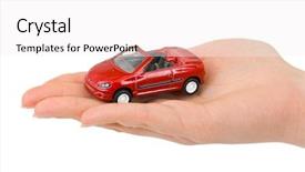 Presentation with hand cute dolls and toy - Audience pleasing slides consisting of car isolated on white background backdrop and a white colored foreground