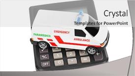  Presentation with emergency disaster medical - Audience pleasing slides consisting of car isolated on white background backdrop and a light gray colored foreground