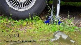  Presentation with impact - Beautiful PPT theme featuring car jack and impact torque backdrop and a yellow colored foreground