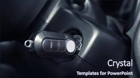  Presentation with lock key - Colorful presentation design enhanced with car key in ignition backdrop and a wine colored foreground