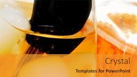  Presentation with drinking alcohol - Slide set consisting of car-key-into-a-glass background and a gold colored foreground