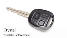  Presentation with car key - PPT layouts with car key isolated on white background and a  colored foreground