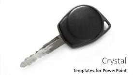  Presentation with car key - Colorful presentation theme enhanced with car-key-isolated-on-white backdrop and a white colored foreground