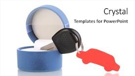  Presentation with car key - Presentation design having car key with charm background and a white colored foreground