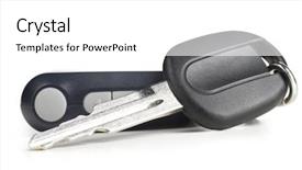  Presentation with key control - Presentation featuring car key with remote control background and a white colored foreground