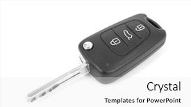  Presentation with remote - Amazing presentation theme having car keys and remote backdrop and a white colored foreground