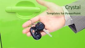  Presentation with auto dealership - Audience pleasing slides consisting of car keys auto dealership concept backdrop and a mint green colored foreground