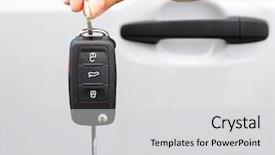  Presentation with auto dealership - PPT theme enhanced with car keys auto dealership concept background and a light gray colored foreground