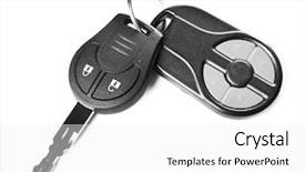  Presentation with keys - Audience pleasing presentation theme consisting of car keys isolated on white backdrop and a white colored foreground