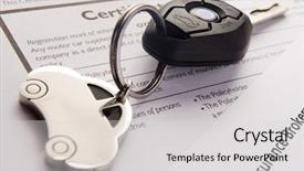  Presentation with keys - Cool new presentation theme with car keys on insurance documents backdrop and a light gray colored foreground
