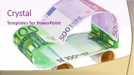  Presentation with functions of money - PPT theme featuring car made of money isolated background and a pink colored foreground