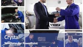  Presentation with mechanics - Slides consisting of economical crisis budget community financial background and a dark gray colored foreground