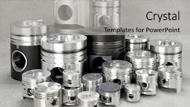  Presentation with metal manufacturer - Amazing slide set having car manufacturer - set of metal pistons backdrop and a light gray colored foreground