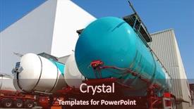  Presentation with trucks - Slides having car manufacturer - tank trucks in front background and a wine colored foreground