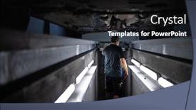  Presentation with mechanic shop - Beautiful slide deck featuring car-mechanic-changind-tires backdrop and a black colored foreground