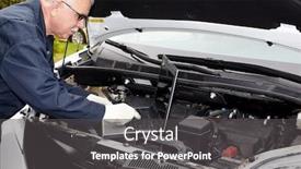  Presentation with auto repair - Colorful presentation design enhanced with spring on sunny day backdrop and a ocean colored foreground