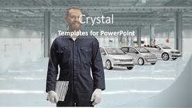  Presentation with mechanic - PPT layouts enhanced with car-mechanic-in-a-uniform background and a gray colored foreground