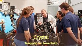  Presentation with engine - Slides with car mechanic showing engines background and a tawny brown colored foreground