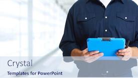  Presentation with mechanic - Beautiful PPT theme featuring car mechanic backdrop and a sky blue colored foreground