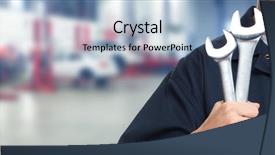  Presentation with car - Slides enhanced with car mechanic background and a light blue colored foreground