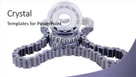  Presentation with automotive - Beautiful slide deck featuring car metallic time - automotive roller bearings backdrop and a white colored foreground