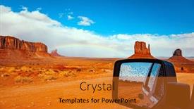  Presentation with indian monument - Slides enhanced with car-mirror-reflects-the-scenic background and a gold colored foreground