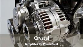  Presentation with combustion engine - Theme featuring car modern internal combustion background and a dark gray colored foreground