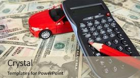  Presentation with mobile payments - Audience pleasing slide deck consisting of car money and calculator payments backdrop and a mint green colored foreground