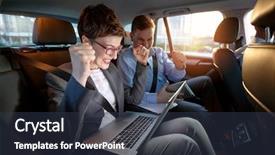  Presentation with car business - PPT layouts consisting of car on business trip background and a  colored foreground