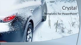  Presentation with road - PPT layouts featuring car on countryside road background and a light blue colored foreground