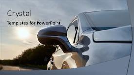  Presentation with mirror - Slides having car-on-the-road-side background and a  colored foreground