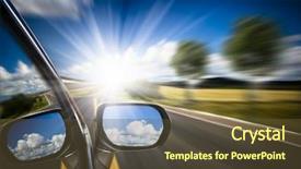  Presentation with blur - Cool new theme with car on the road wiht backdrop and a tawny brown colored foreground