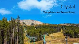  Presentation with beautiful mountains river lake sky nature - Audience pleasing PPT theme consisting of car over the wooded slope backdrop and a light blue colored foreground