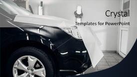 Presentation with painting walls paint roller - PPT theme having car paint protection film hood background and a  colored foreground