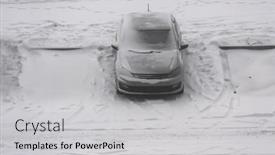  Presentation with car park - Slides enhanced with car-park-under-snow background and a  colored foreground