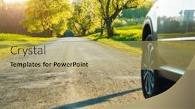 Presentation with world travel - PPT layouts having car-parked-on-the-side background and a  colored foreground