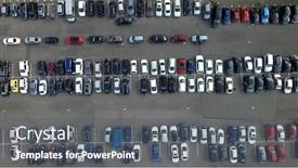  Presentation with car parking - Audience pleasing slides consisting of car-parking-aerial-view backdrop and a gray colored foreground
