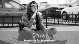  Presentation with 3d man sitting question mark - Cool new slide set with car parking college - young man sitting backdrop and a gray colored foreground