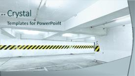  Presentation with car parking lot - Colorful PPT layouts enhanced with car parking level backdrop and a sky blue colored foreground