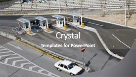  Presentation with car parking - Cool new presentation theme with car parking space at airport backdrop and a gray colored foreground