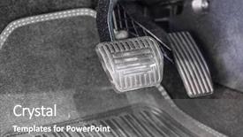  Presentation with car - Cool new presentation theme with car pedal block close up backdrop and a gray colored foreground