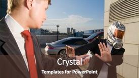  Presentation with minar e pakistan is one - Theme enhanced with car pollution - one businessman offer a cigarette background and a  colored foreground