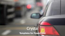  Presentation with rush hour - Audience pleasing PPT theme consisting of car pollution - rush hour traffic congestion focus backdrop and a gray colored foreground