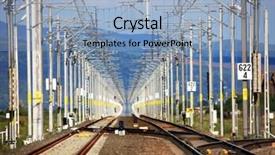  Presentation with railway tracks - Amazing slides having car powertrain - new railway tracks backdrop and a light blue colored foreground
