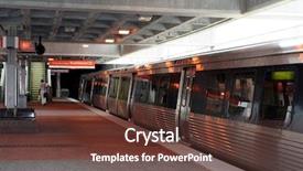  Presentation with atlanta - Cool new presentation design with car powertrain - subway in atlanta backdrop and a tawny brown colored foreground