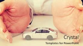  Presentation with car - Amazing slide set having car protection by a businesswoman backdrop and a lemonade colored foreground