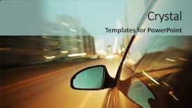  Presentation with car racing - Amazing presentation having car racing - night drive backdrop and a light blue colored foreground