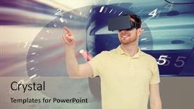  Presentation with entertainment - Colorful PPT layouts enhanced with  backdrop and a  colored foreground