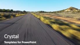  Presentation with car racing - Colorful theme enhanced with desert in california a car backdrop and a  colored foreground