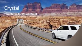  Presentation with arizona horseshoe bend colorado river - Colorful presentation enhanced with landforms - bridge above colorado river 95 backdrop and a ocean colored foreground